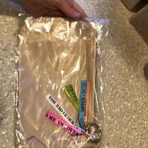 Victoria Secret shimmery Goldish Cosmetic Bag